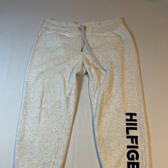 Tommy Hilfiger Sport Jogger Pants Mens Large Grey Fleece Drawstring Athleisure - Picture 1 of 4